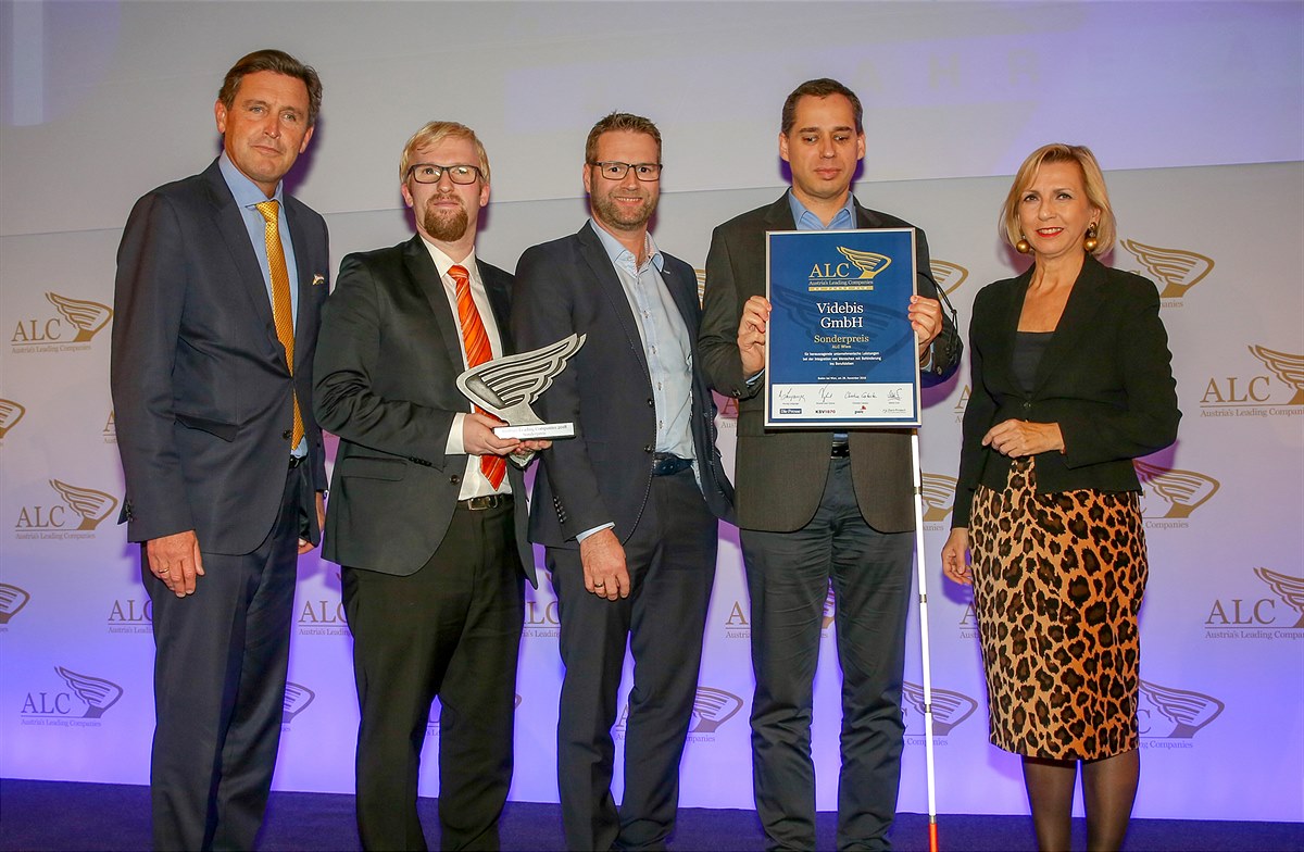 ALC Wien: ALC-Sonderpreis für herausragende unternehmerische Leistungen bei der Integration von Menschen mit Behinderung ins Berufsleben – Videbis GmbH (v.l.):