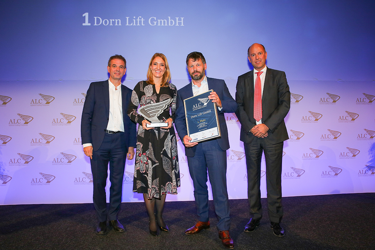 1. Platz Kategorie national tätige Unternehmen Kleinbetriebe - Dorn Lift GmbH