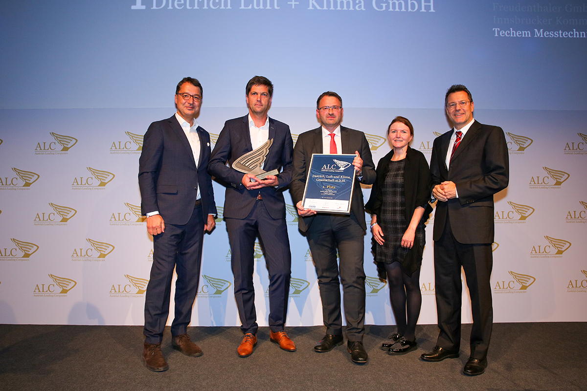1. Platz Kategorie national tätige Unternehmen Großbetriebe - Dietrich Luft und Klima GmbH  