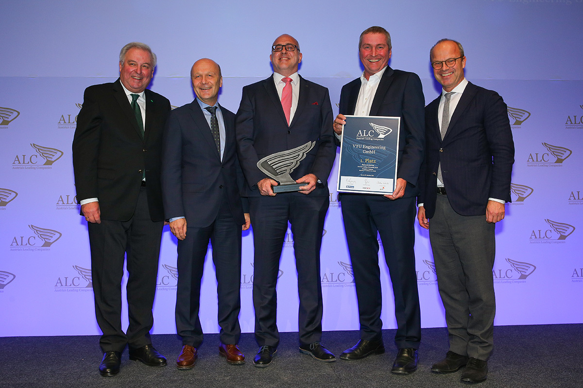 1. Platz Kategorie national tätige Unternehmen „Großbetriebe“ - VTU Engineering GmbH