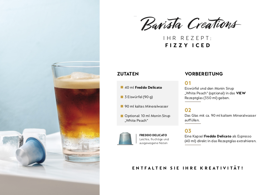 BARISTA CREATIONS For Ice: Rezept Fizzy Iced