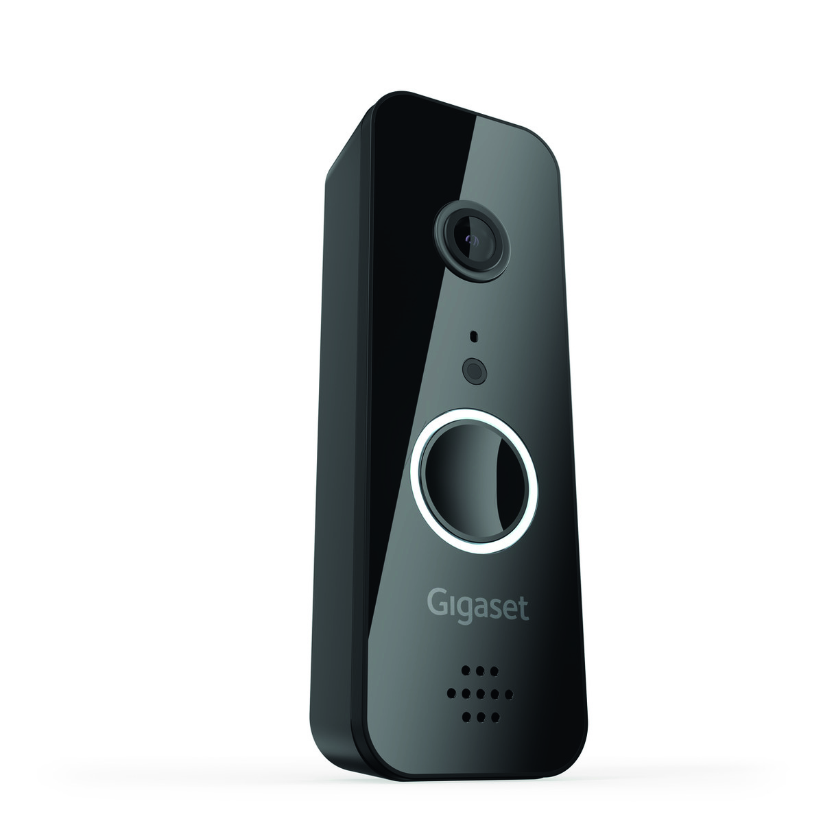 Vernetzte Video-Türklingel mit Gegensprechfunktion für Gigaset Smart Home Alarmsysteme.