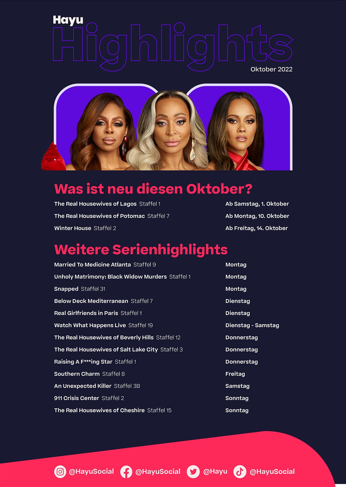 Oktober Serien-Highlights