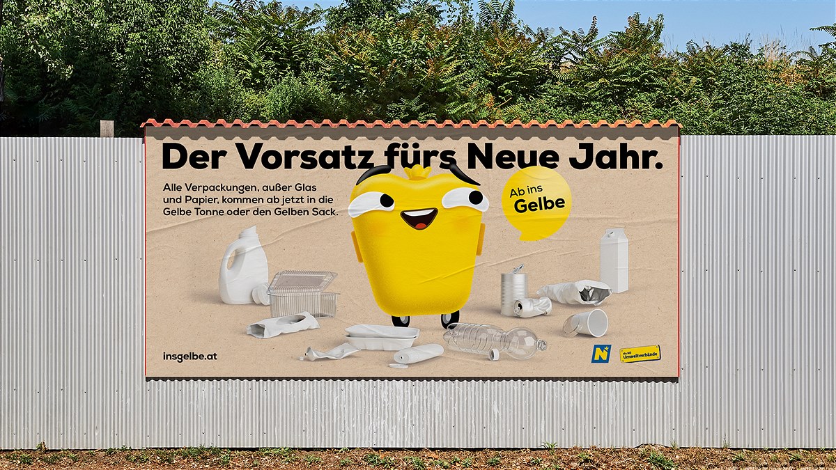 Plakat zur Kampagne Ab ins Gelbe