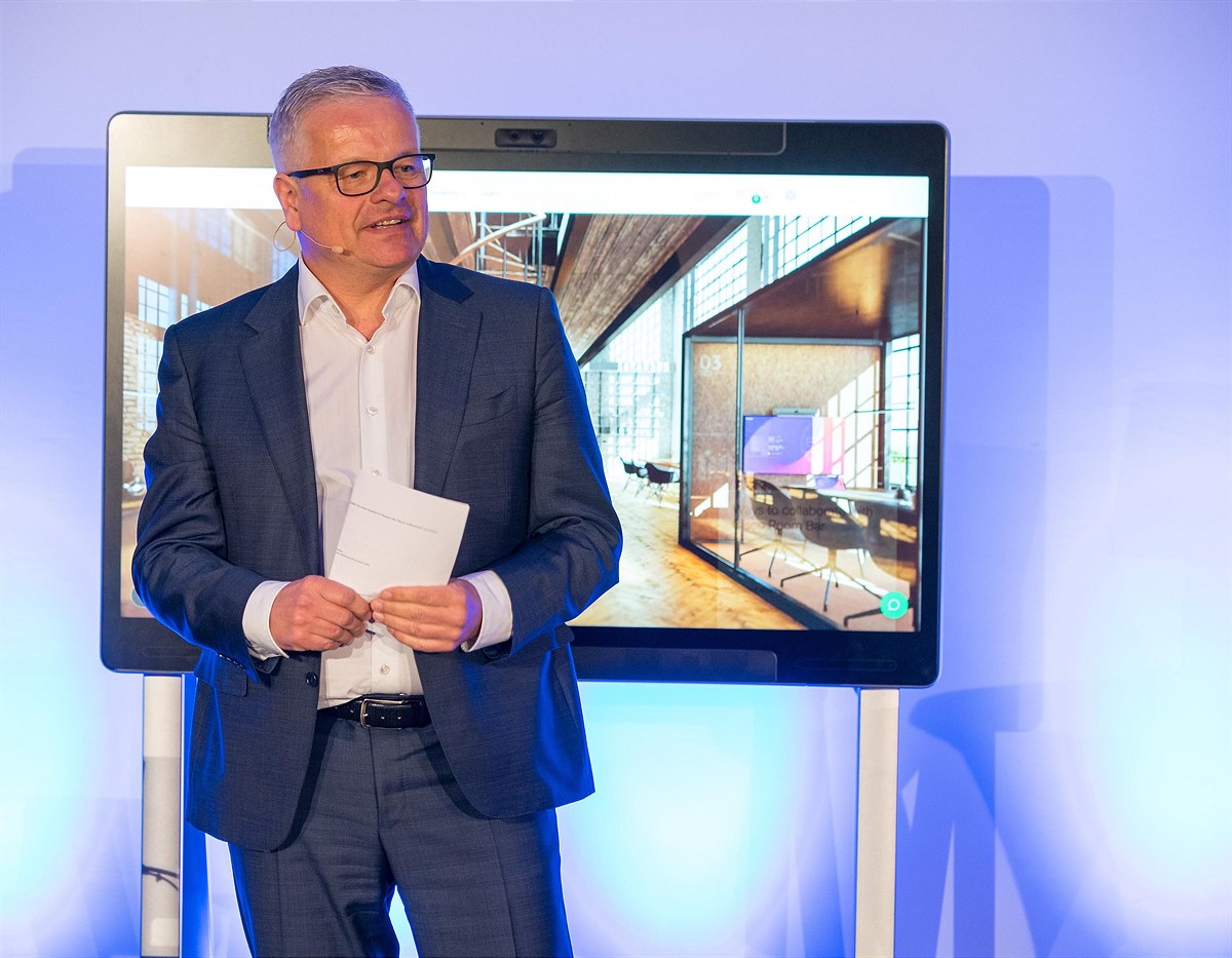 Hans Greiner, General Manager bei Cisco Österreich eröffnet die Veranstaltung