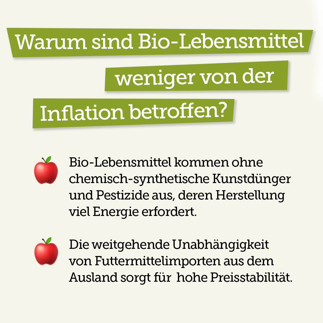 Warum sind Bio-Lebensmittel weniger von der Inflation betroffen? 