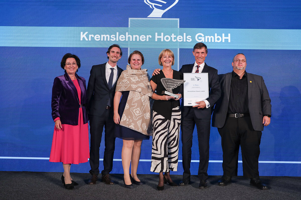 1. Platz Mittelbetriebe Wien an Kremslehner Hotels GmbH